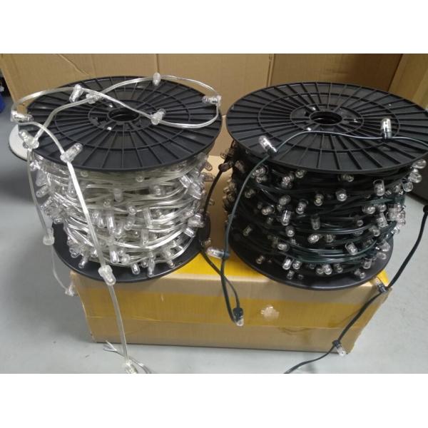 50M катушка настройка DC 12V зажимный свет 666 LEDs белый + красный фейри огни ip65 водонепроницаемый