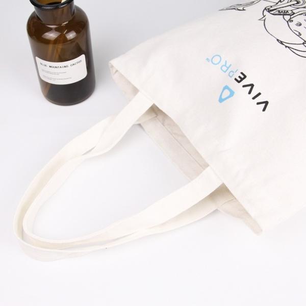 Folding Custom Drawing Cotton Printed Reusable Shopping Bags Washable