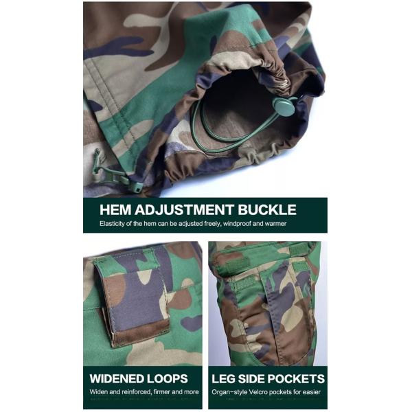 Anti-UV Protection Woodland BDU Training Guard Uniforms Custom Clothing 1.5 per Set