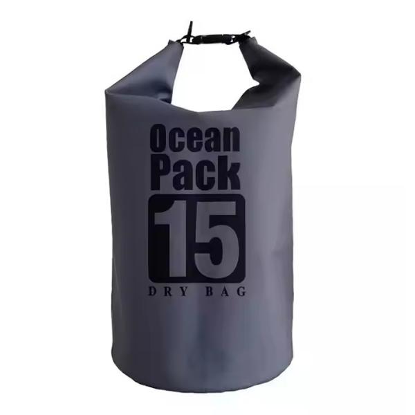 Bolsa de equipo de buceo ligera de PVC de 15L para deportes al aire libre, viajes, bolsa seca impermeable