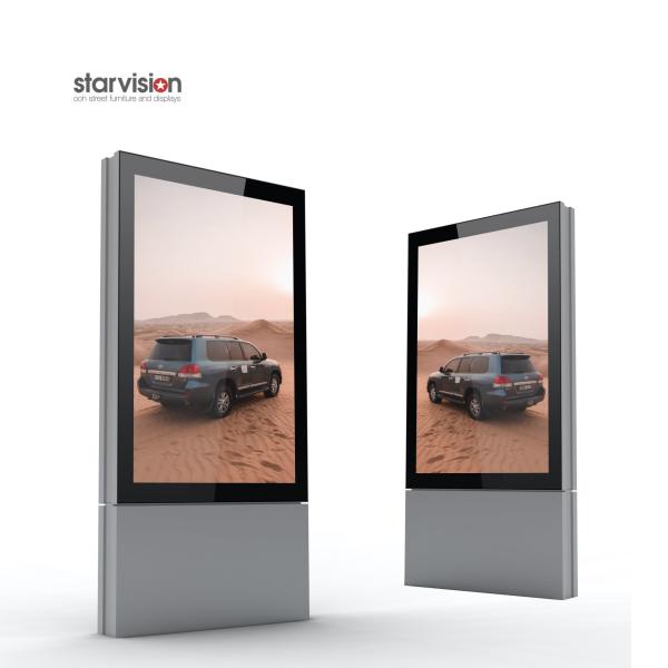 Plaza Subway Floor Standing Outdoor Digital Totem Double Sided