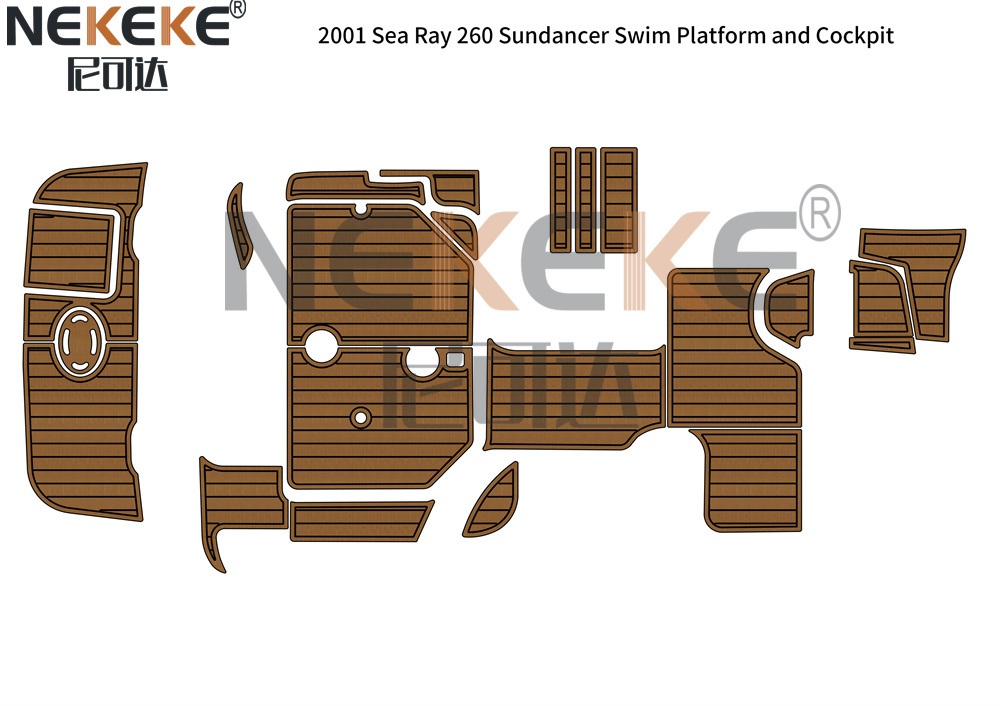 Marine EVA Flooring For 2001 Sea Ray 260 Sundancer Swim Platform Pad