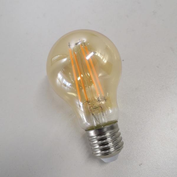 220-240V E27 LED Bulb Light Clear Glass A60 Warm White LED Filament Light Bulb for Indoor