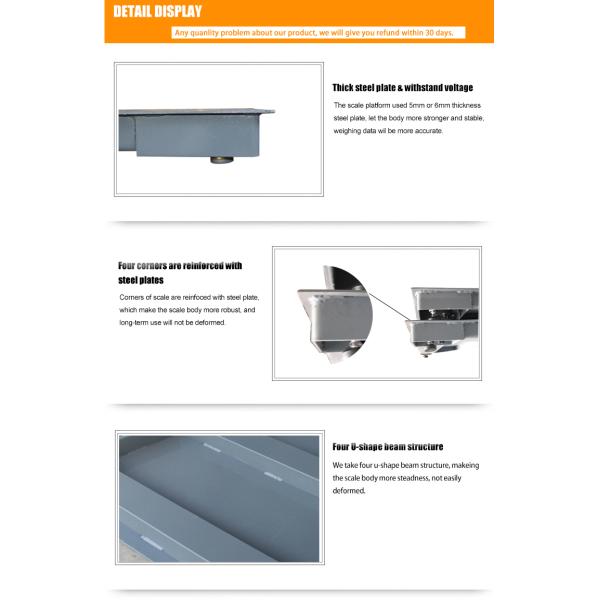 Industrial Floor Weighing Scales 5000KG Heavy Duty LCD Back Light Display