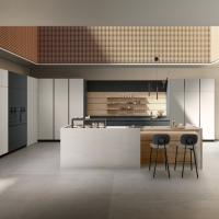 Maximisez votre espace de cuisine avec l'armoire de cuisine en faisceau de bois d'un fabricant expert
