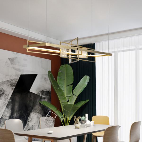 Nordic Modern Simple Glass Metal Art Living Room Dining Room Chandelier Creative Pendant Light