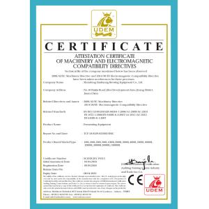 Shandong Zunhuang Brewing Equipment Co.,Ltd. Сертификации