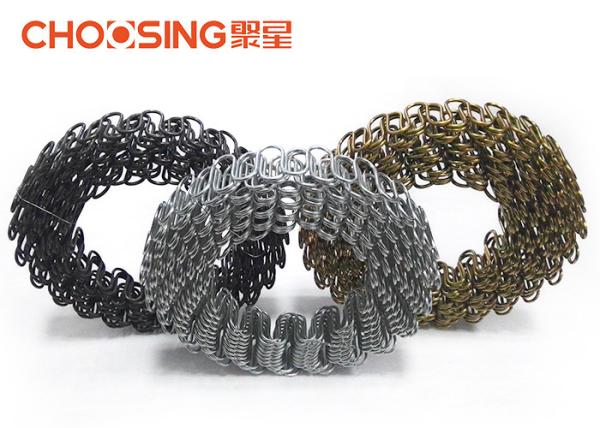 Upholstery 8 Gauge Zig Zag Springs Black Color Zinc Plating Surface For Furniture Seat