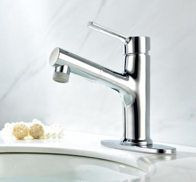 Brushed Nickel Surface Stainless Steel Basin Faucet Not Easy To Rust For Hotel