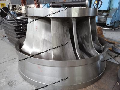Custom Stainless Steel Hydro Turbine Runner Blades Adjustable Angle And Speed