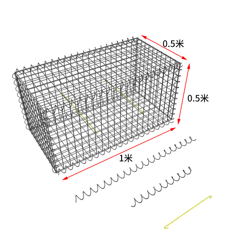 Загородка 1.0x0.5x0.5m Galfan 5mm каменная сварила сетку Gabion
