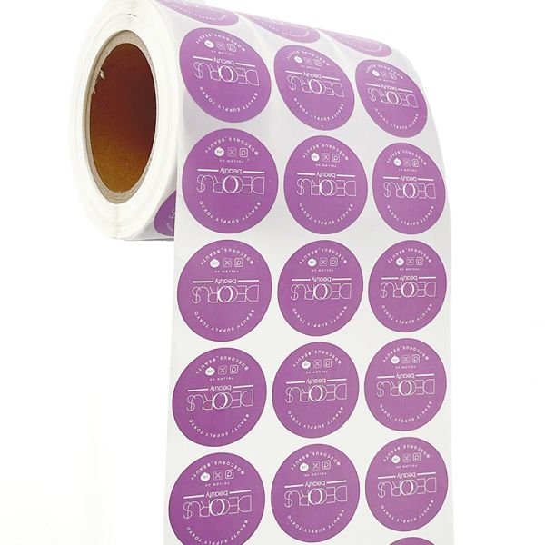 Custom Round Die Cut Paper Security Label Scratch Off Eggshell Sticker for Small