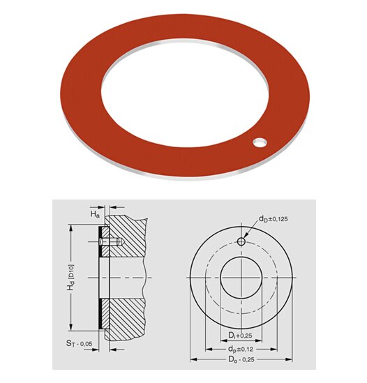 Steel Backed Metal-Polymer Low Friction Plain Bearings Bronze Thrust Washer Red