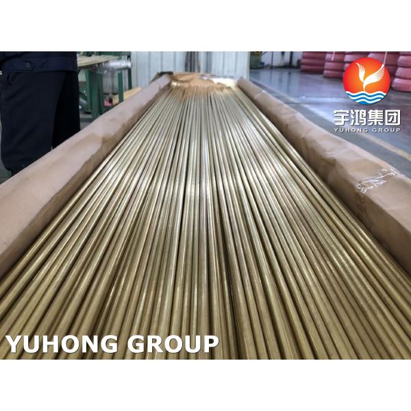 DIN17660 CuZn20Al2 F39, UNS C68700 Seamless Aluminums Brass Tube For Heat Exchanger