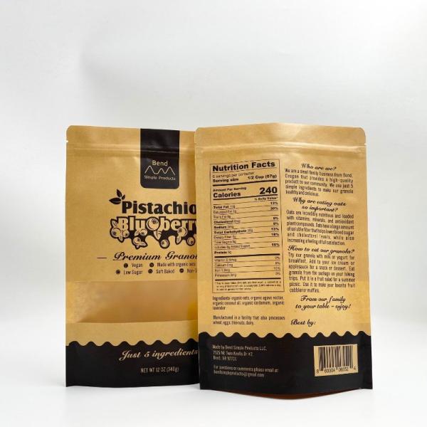 Biodegradable сумки закуски молнии Kraft бумажные упаковывая влагостойкие