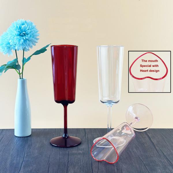 Eco Friendly Reusable Plastic Champagne Flutes Unbreakable
