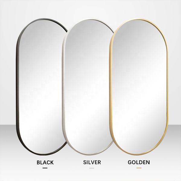 Luxury Hotel Oval Bathroom Vanity Mirrors , Cosmetic Bathroom Mirror Without Light