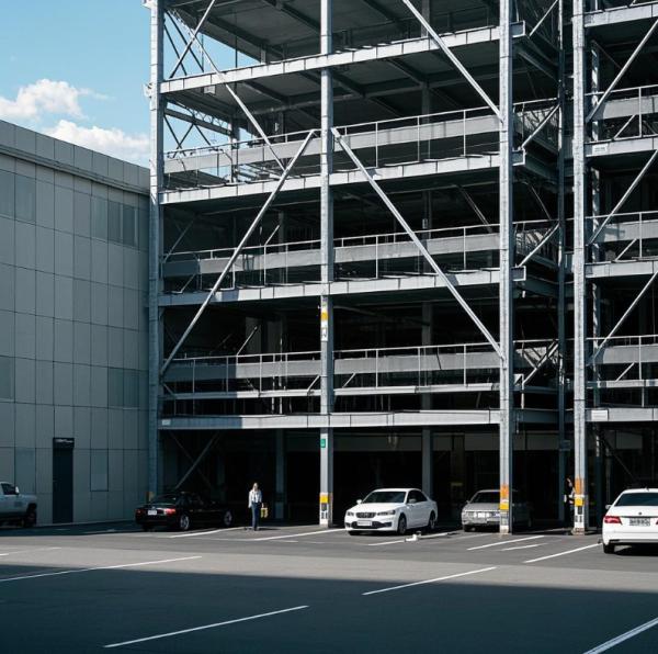Customizable Eco Friendly Steel Structure Multi Level Parking Garage High Corrosion Resistant