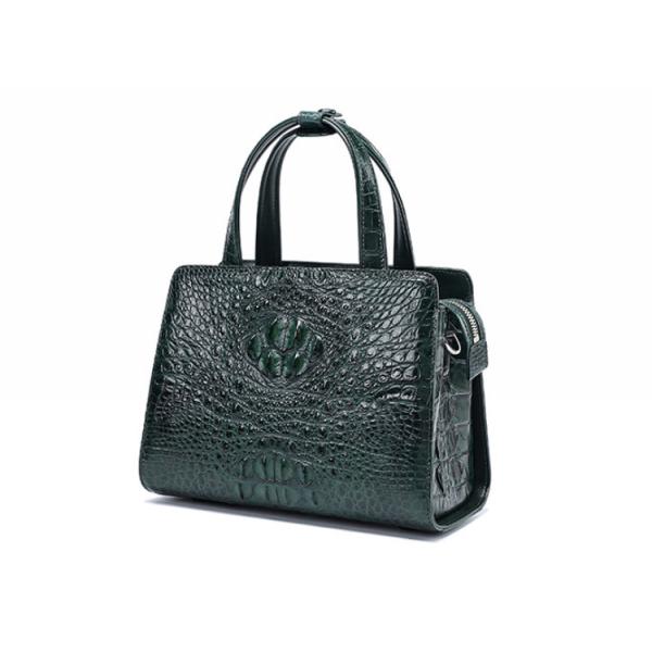 New zipper large capacity women's crocodile leather handbag for lady