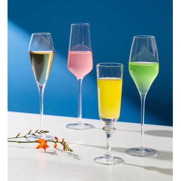 11 Oz Wine Long Stem Crystal Tulip Champagne Flutes Glass Transparent Mouth Blown