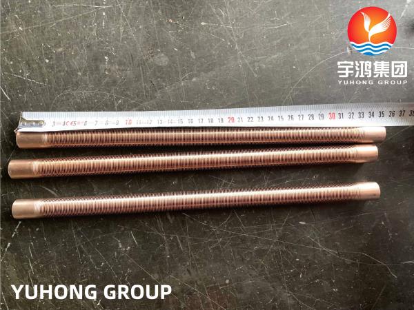 CuNi 90/10 Shape Type Heat Exchanger Fin Tube Finned Copper Tube