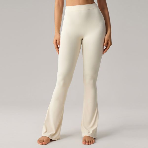 High Waisted Flare Yoga Pants Stretchy Tummy Control Royal Blue for Women Dance