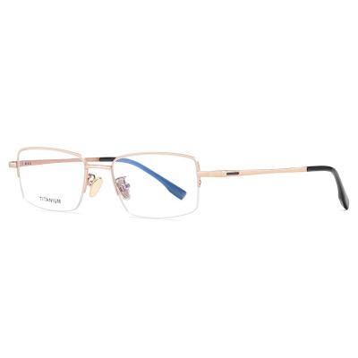 Vidros óticos flexíveis, mulheres meio Rim Glasses do metal do titânio dos homens