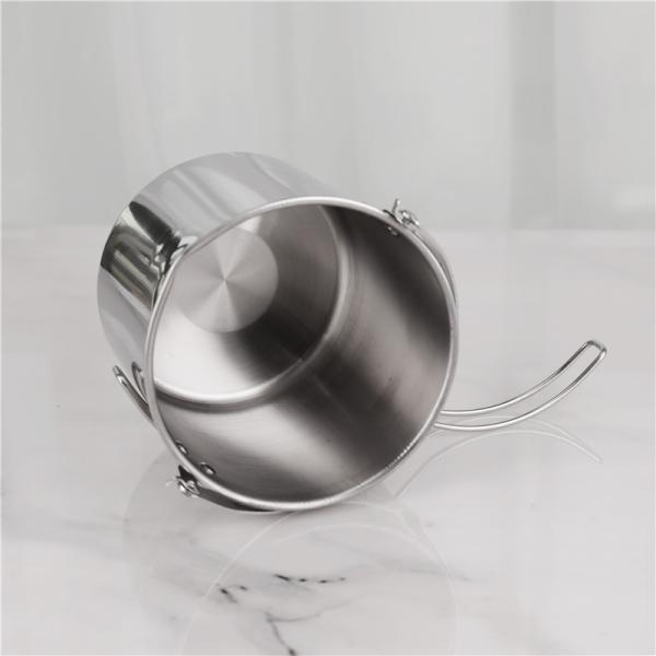 Stainless Steel Outdoor Camping Pot Set Backpacking Cookout Picnic Cookware