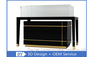 Розовое золото стеклянный ювелирный магазин дисплейный приставка / ювелирный приставка