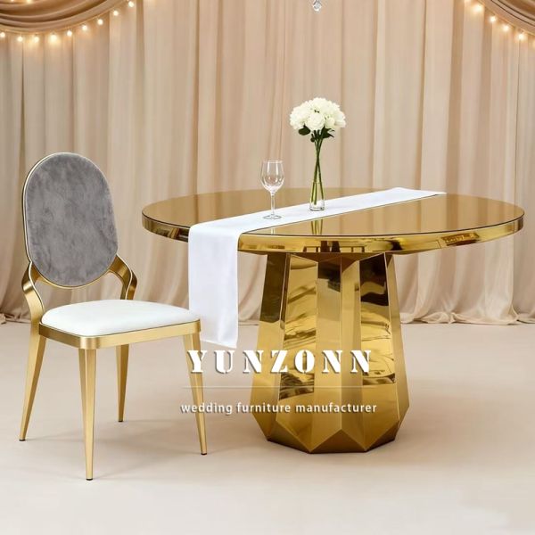 Diamond Shape Stainless Steel Electroplate Wedding Cake Tables Events Occasions Furniture