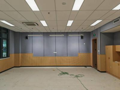 Recording Room Slat Wooden Grooved Acoustic Panels Sound Absorption Building Material