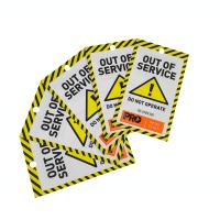 Étiquette jaune hors service, non déchirante, étiquette de sécurité