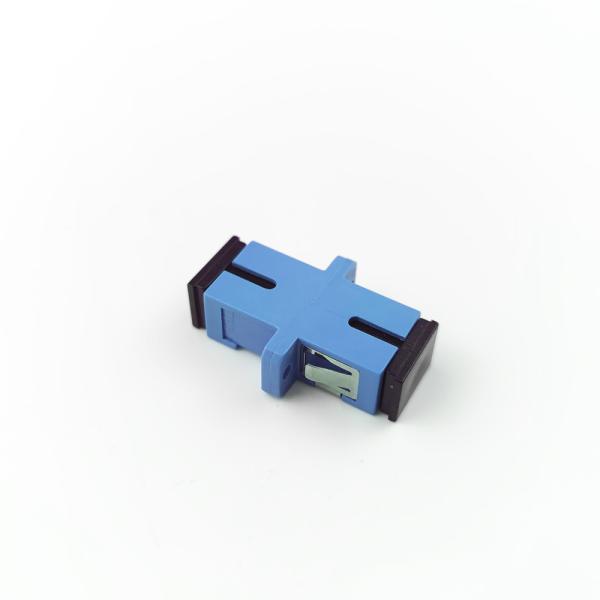 FTTH SC Optic Fiber Adapter with UPC Eared Dustproof Simplex Coupler Manufactured by PBT