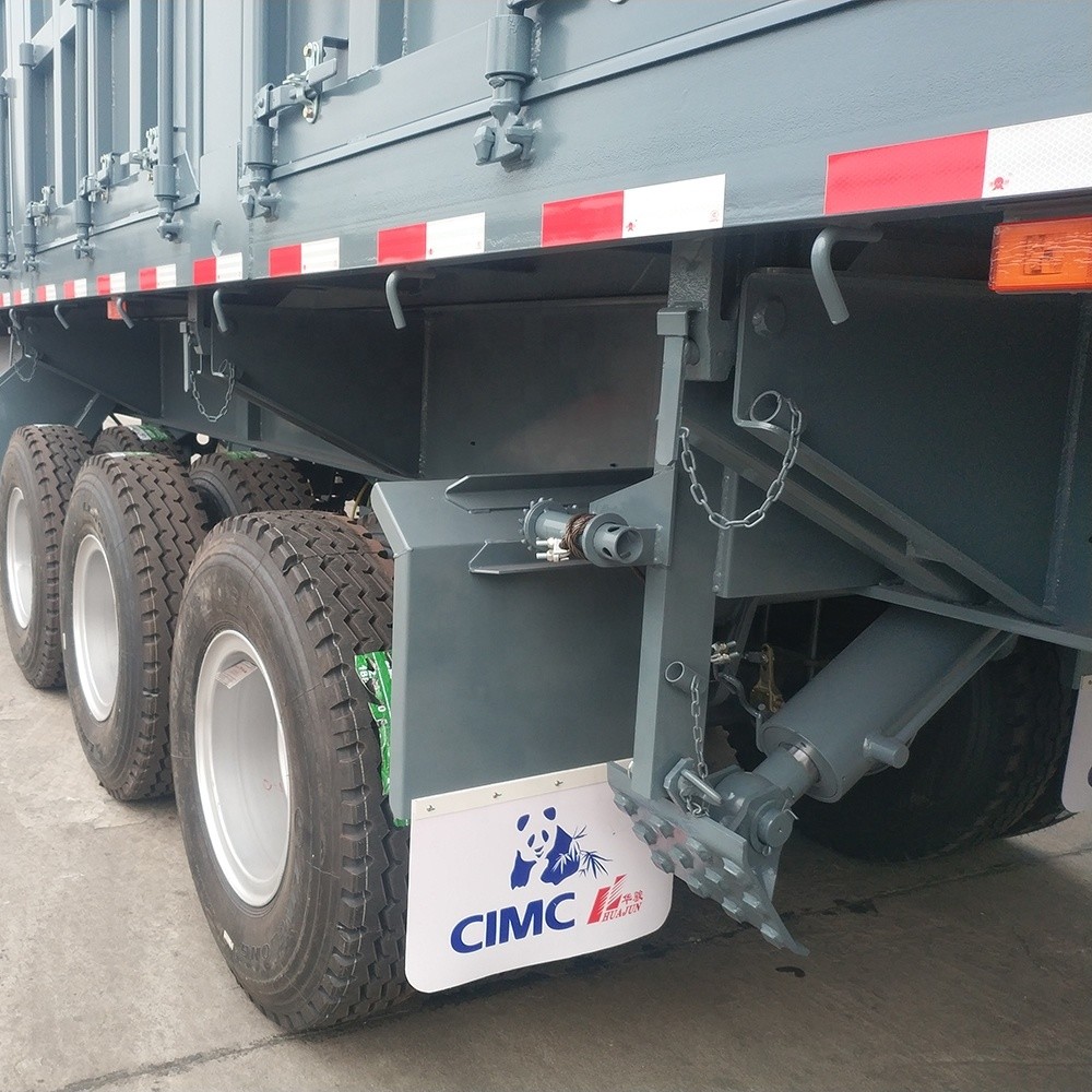 80 Tons Hydraulic Double Side Dump Tipping Truck Cargo Semi Trailer with 12.00R20 Tires