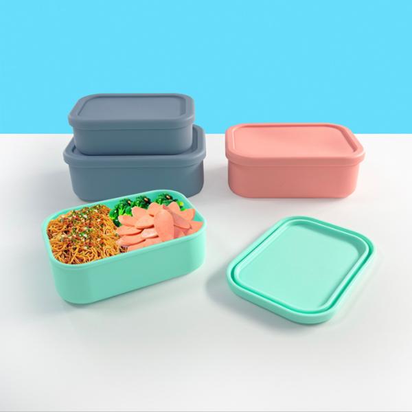 Freshness Preservation Food Grade Silicone Sealed Storage Box BPA Free Kids Bento Box