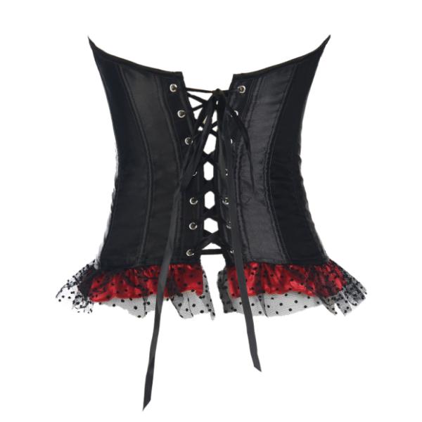 Sexy palace style bustier corset with lace black