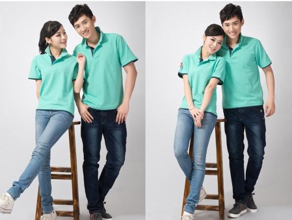 Summer Short Sleeve Cotton Polo Shirts Cuffs Contrast Two - Tone Splicing