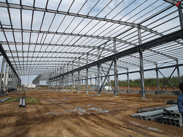 Affordable Heavy Steel Structure Construction With Vertical Columns / Horizontal Beams