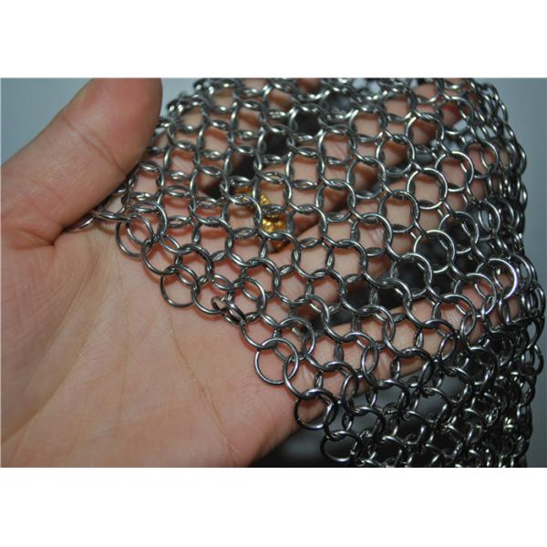 Kitchen Cleaning Chainmail Scrubber For Cast Iron Cookware , Stainless Steel 316