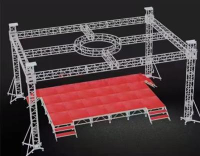 Custom Circle Truss Lighting , Silver 6082-T6 Aluminum Truss Lighting