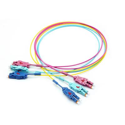Magenta LC Uniboot Fiber Optic Patch Cord Polarity Changeable OM4