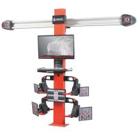 AA-DT198T Alineación 3D de la rueda Soporte de columna de acero El haz de la cámara se mueve manualmente 2 pantallas PC industrial modular Sin impresora