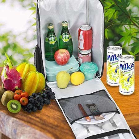 Gray 17 Liter Foldable Insulated Backpack Cooler Bag For Picnic Waterproof