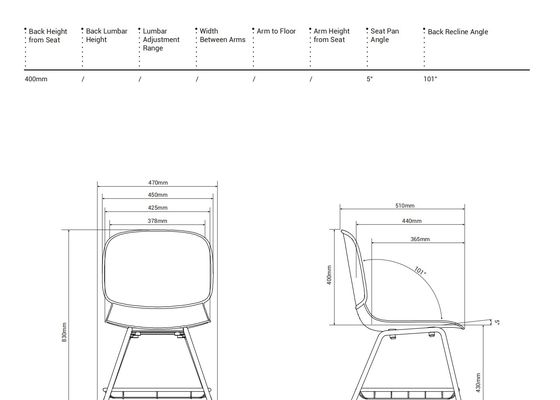 Model Training Room Chairs with Visually Striking Appearance and Bold Color Combinations in W560*D520*H820(mm)