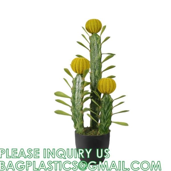 Artificial Succulent Plants - Realistic Artificial Flowering Cactus, Fake Succulent Plant Decor for Home Office