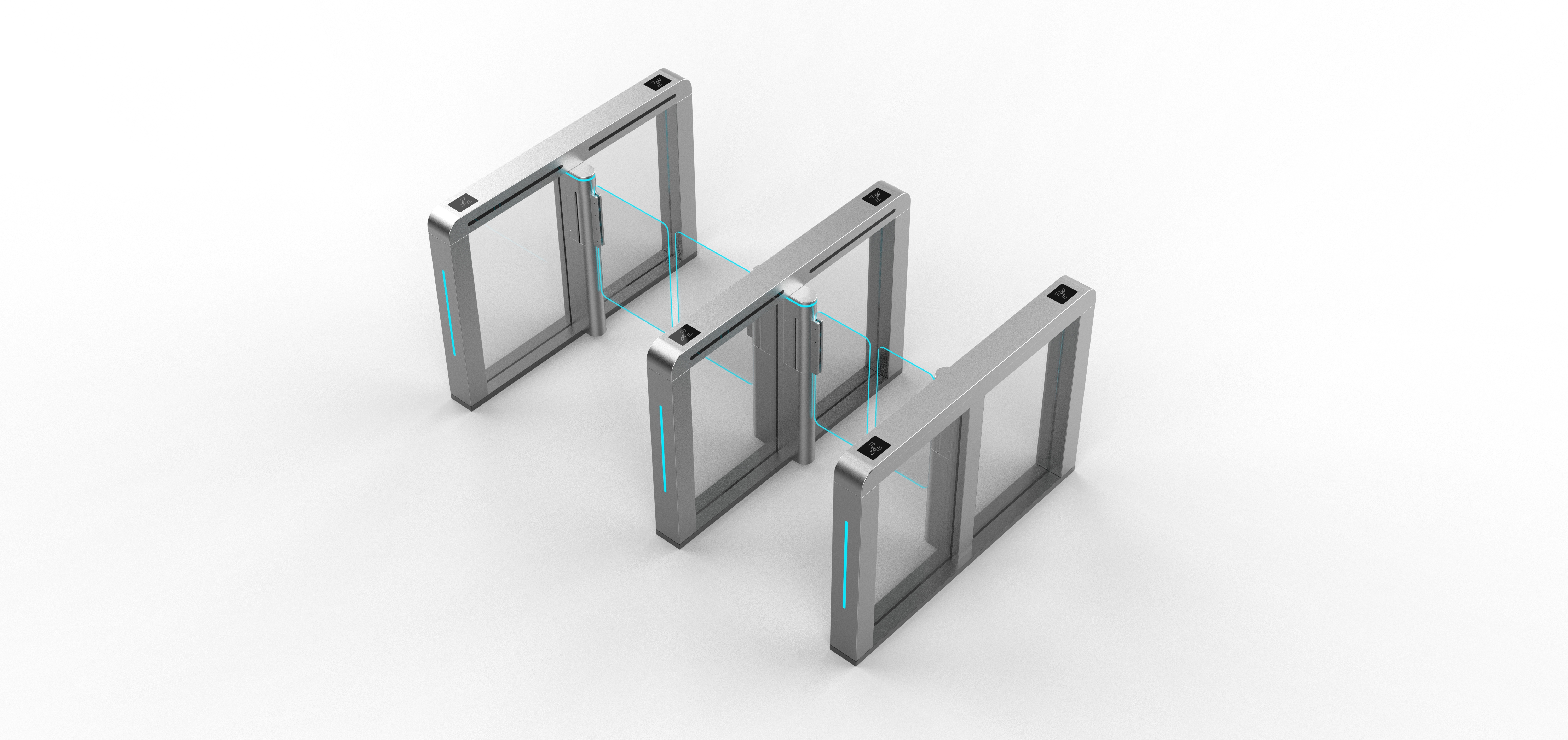 Smart Speed Gate Turnstile For Supermarket Stainless Steel QR Reader