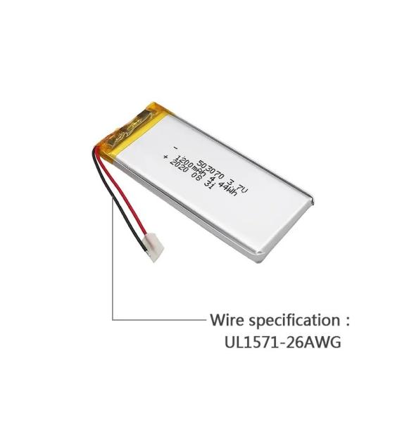 KC Approved 1200mAh 3.7v Lipo Battery Rechargeable 503070 1200mAh 3.7V Curved Li-Ion Polymer Battery