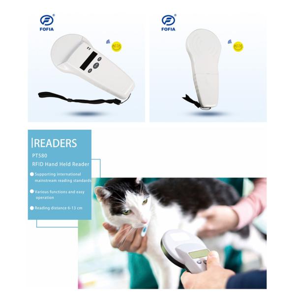 A New Generation Animal Microchip Scanner PT580 designed to read microchip information compatible with 7000 data storage 