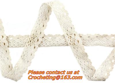 Ivory 2.5cm Width Vintage Style Cotton Crochet Lace Edge Trim Ribbon Sewing Crafts Fabric