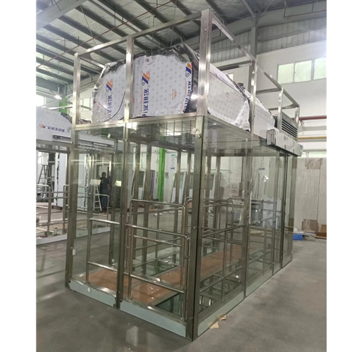 El tipo modificado para requisitos particulares túnel de Z de la ducha de aire endureció por completo el sitio de ducha de aire de la pared de cristal